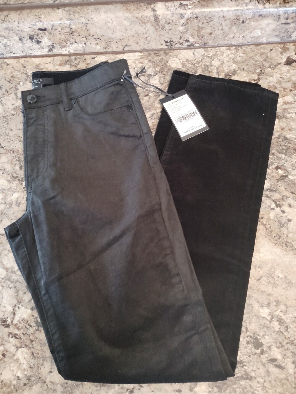2 Nwt Worth Women's Black Corduroy Pants Dress Casual